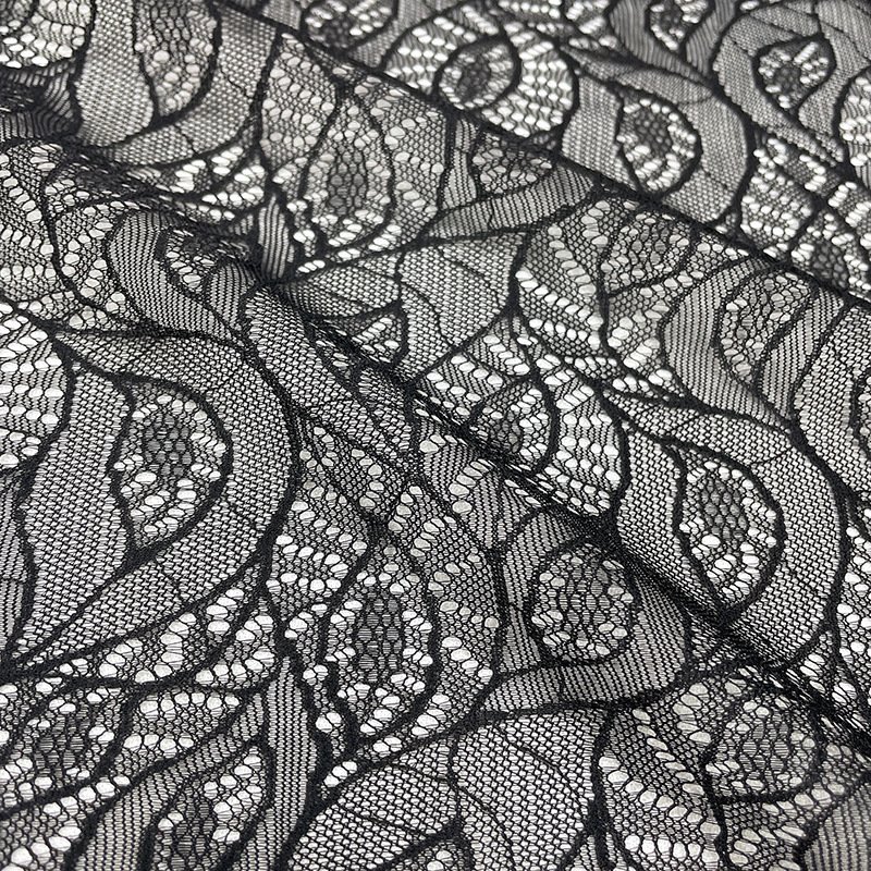 Wave Polyester Warp Knit Lace Fabric for Women's Wear Wholesale Suppli 15